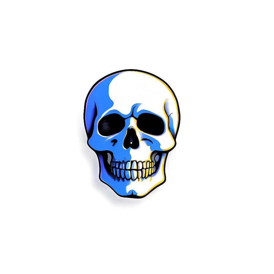 Digital Skull Drawing Png B PNG