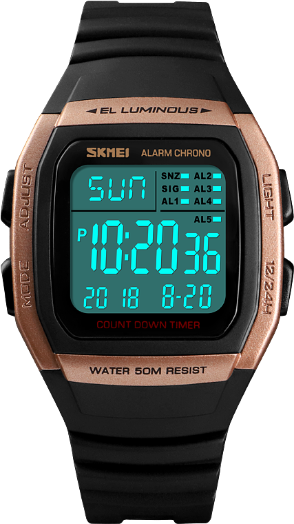 Digital Sports Wristwatch Display PNG