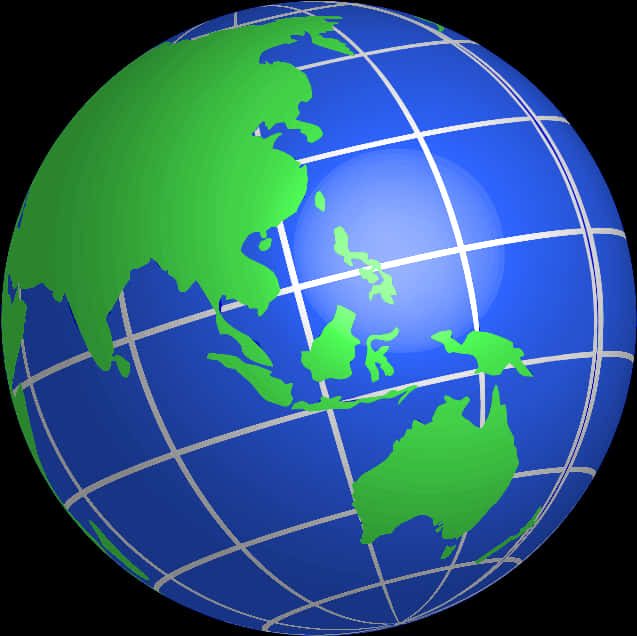 Digital World Globe Graphic PNG