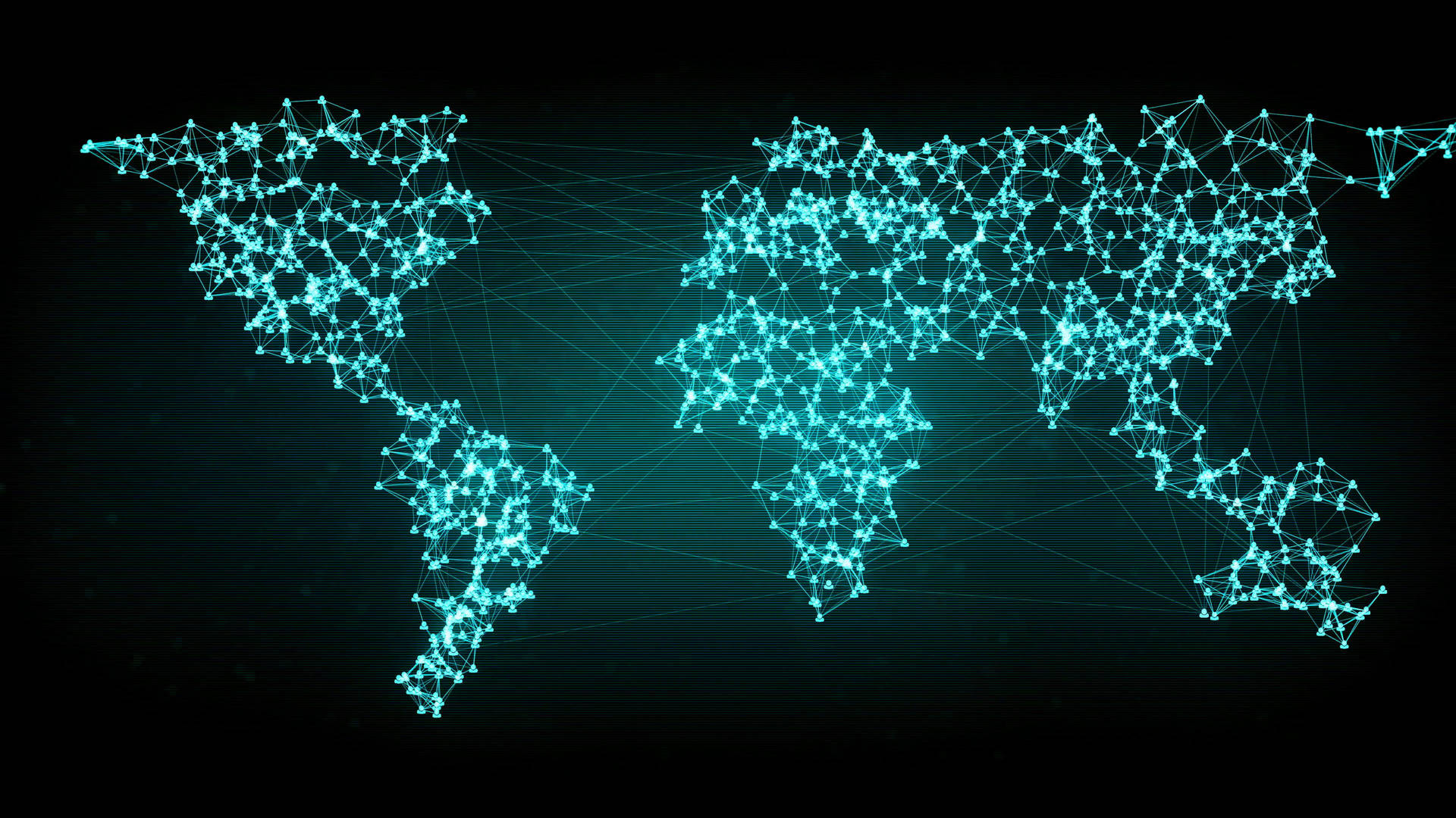 Digital World Map Connectivity Wallpaper