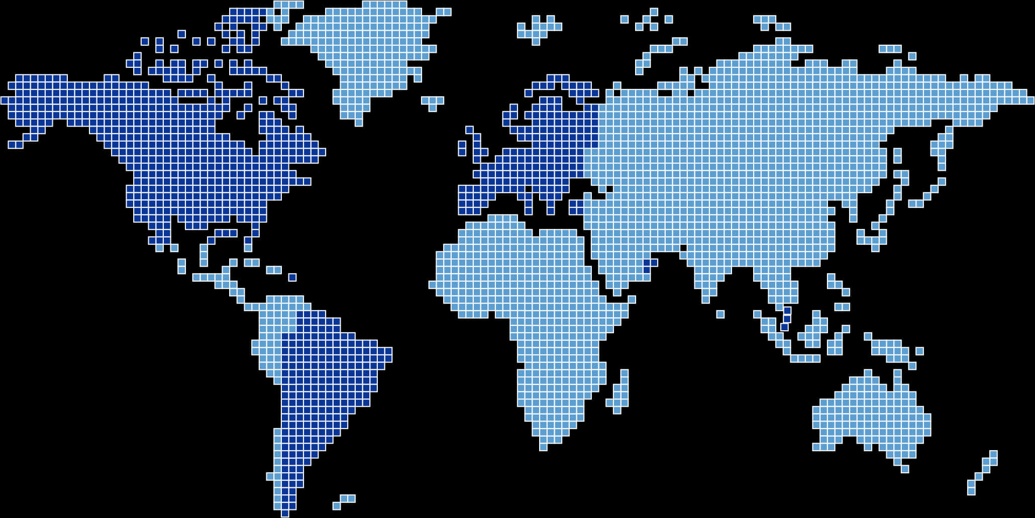 Digital World Map Pixel Art PNG