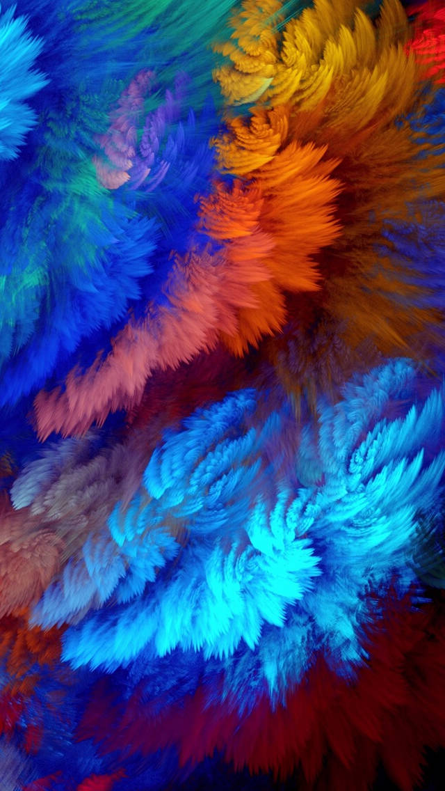 Digitally Painted Colorful Iphone 5s Wallpaper