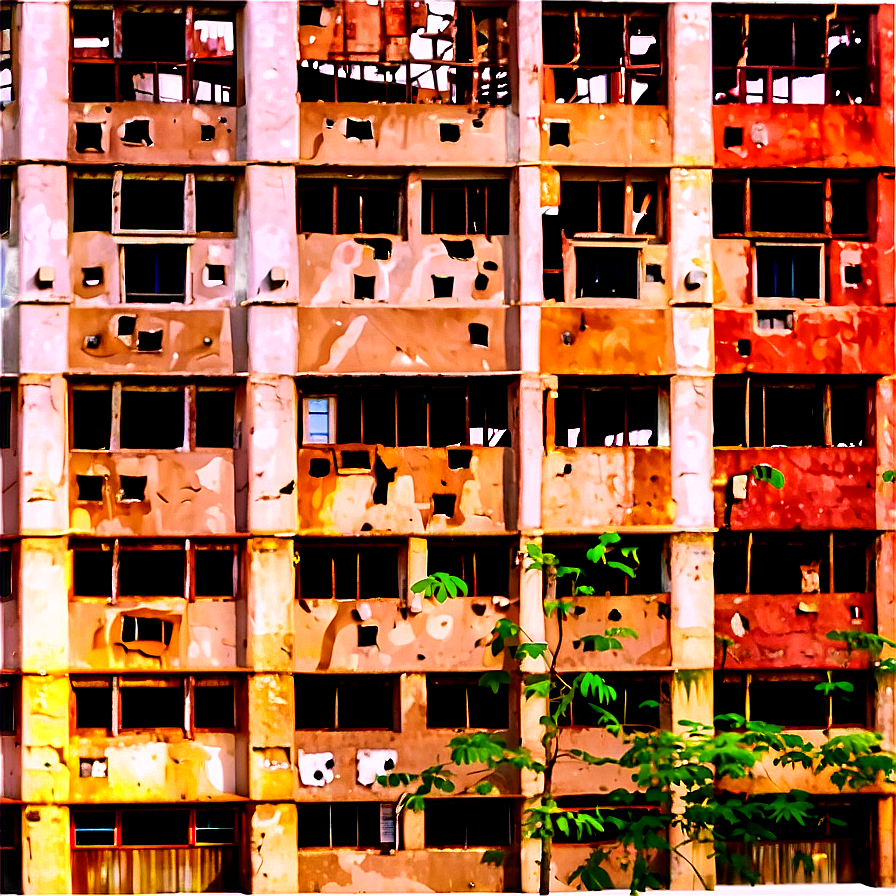 Dilapidated Building Scene Png 1 PNG