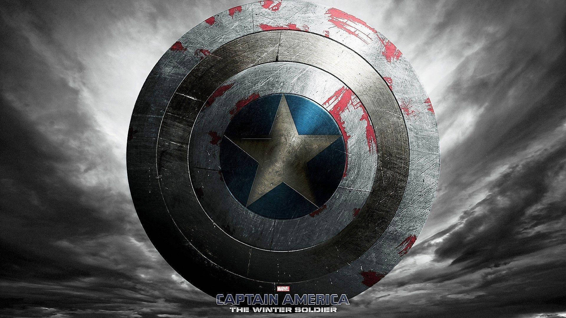 Escudodel Capitán América Desgastado O En Mal Estado. Fondo de pantalla
