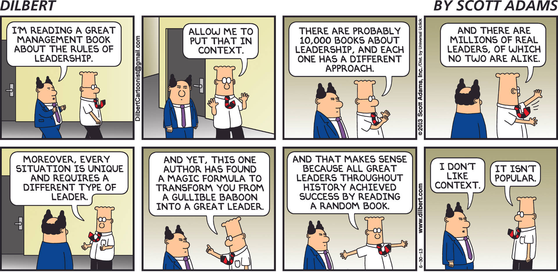 Dilbert Comic On Leadership And Management Wallpaper