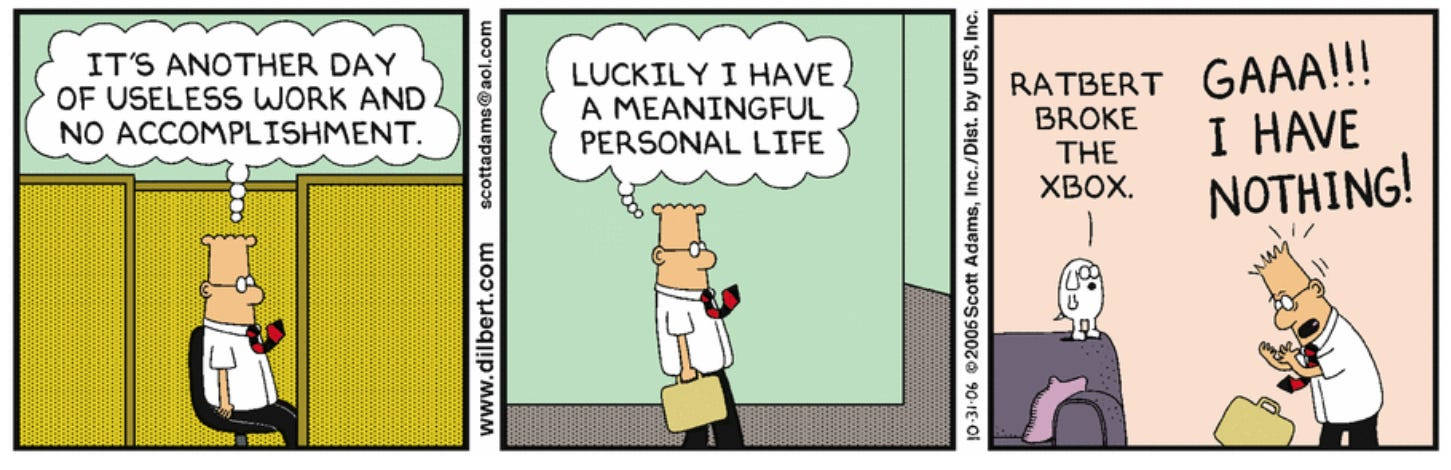 Dilbert Comic On Work And Life Wallpaper