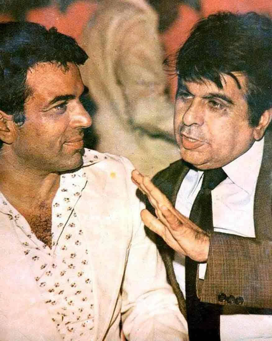 Dilip Kumar With Dharmendra Background