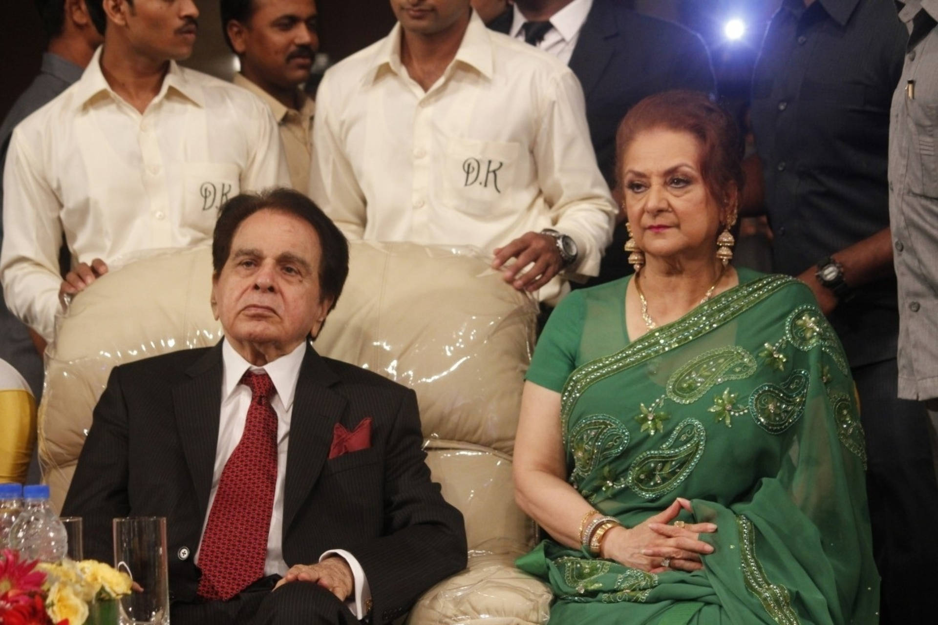 Dilip Kumar With Wife Saira Background