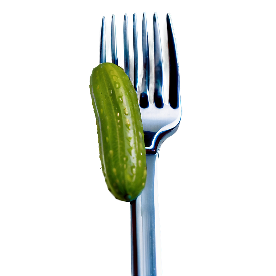Dill Pickle On Fork Png 06272024 PNG
