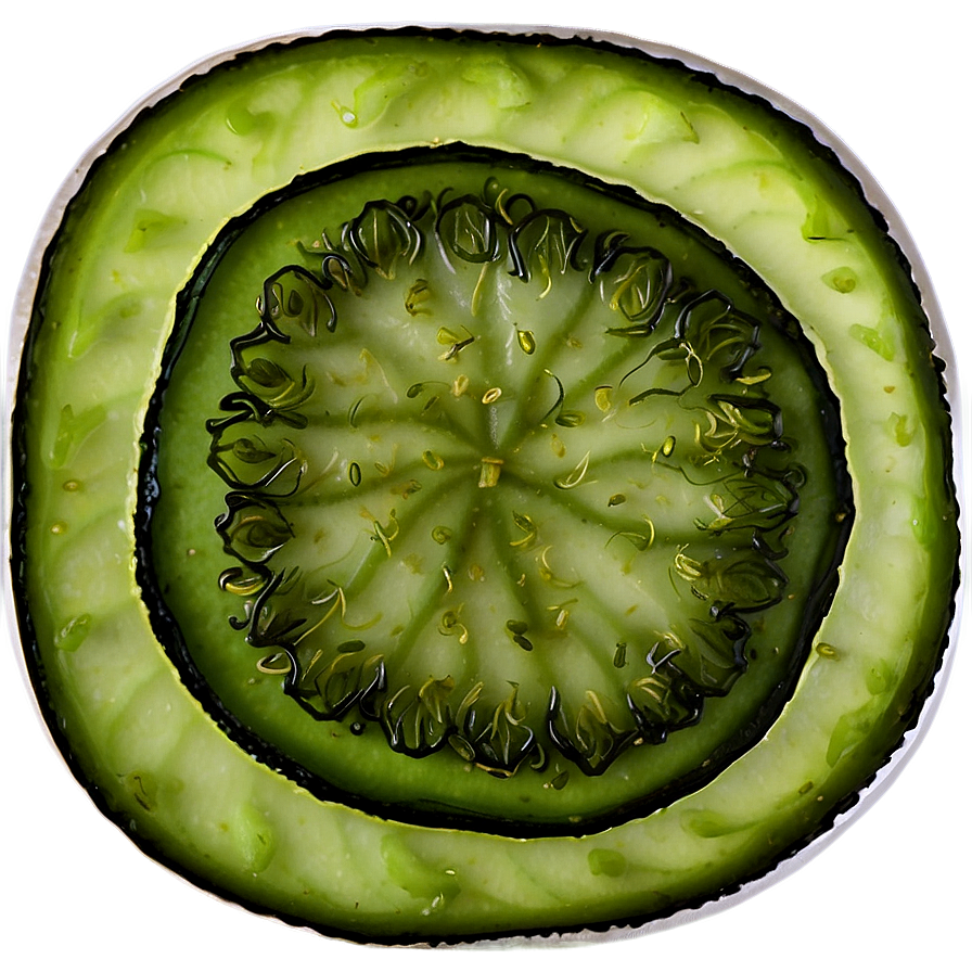 Dill Pickle Slice Top View Png 06272024 PNG