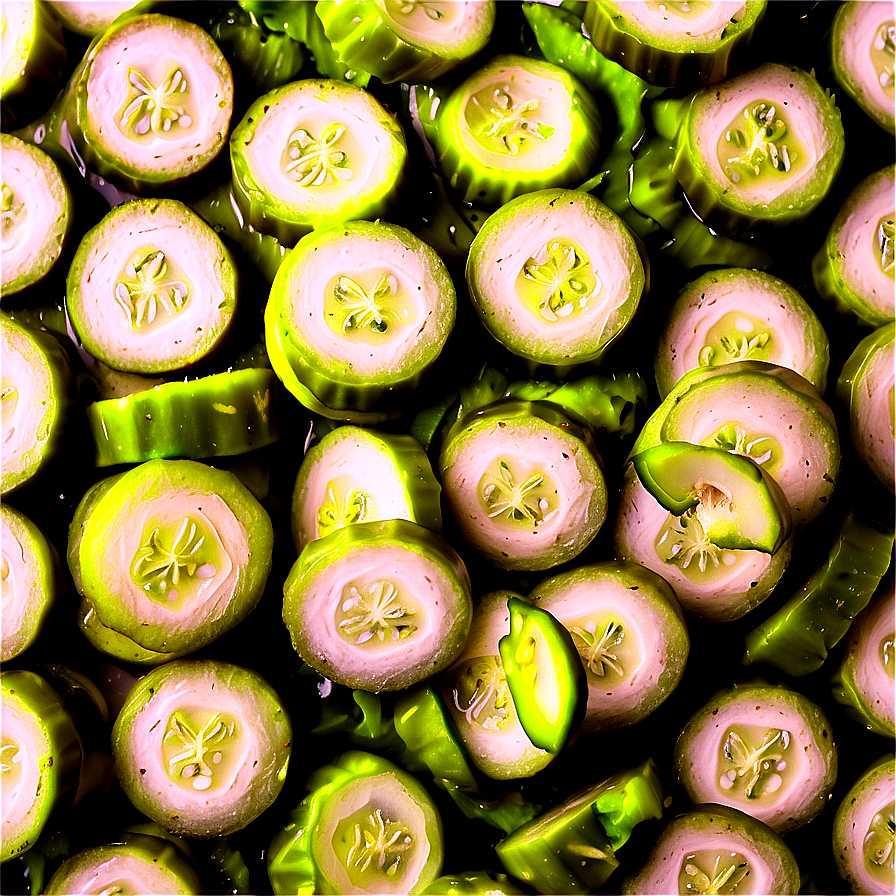 Dill Pickle Slice Top View Png 06272024 PNG