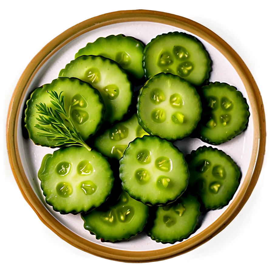 Dill Pickle Slice Top View Png 06272024 PNG