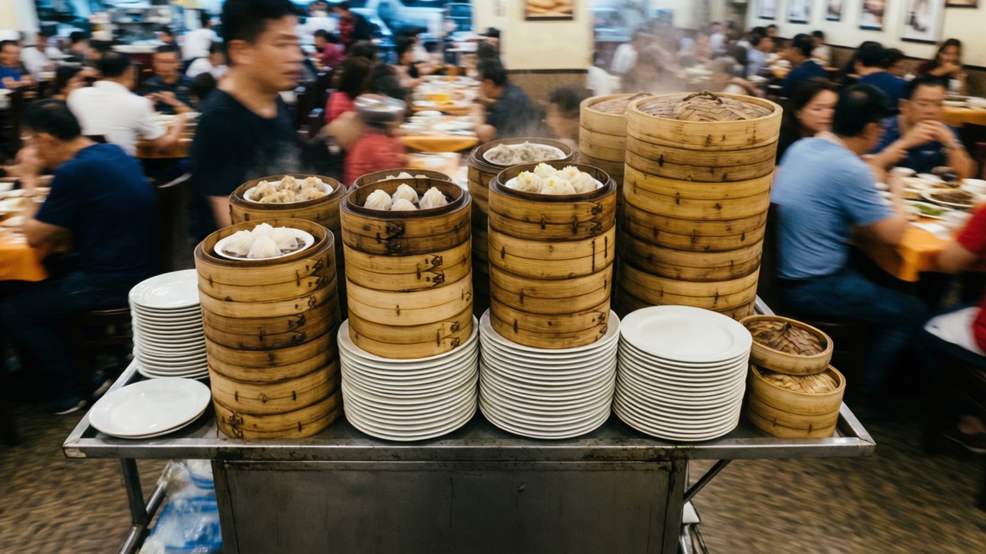 Dim Sum-kar in Actie Achtergronden