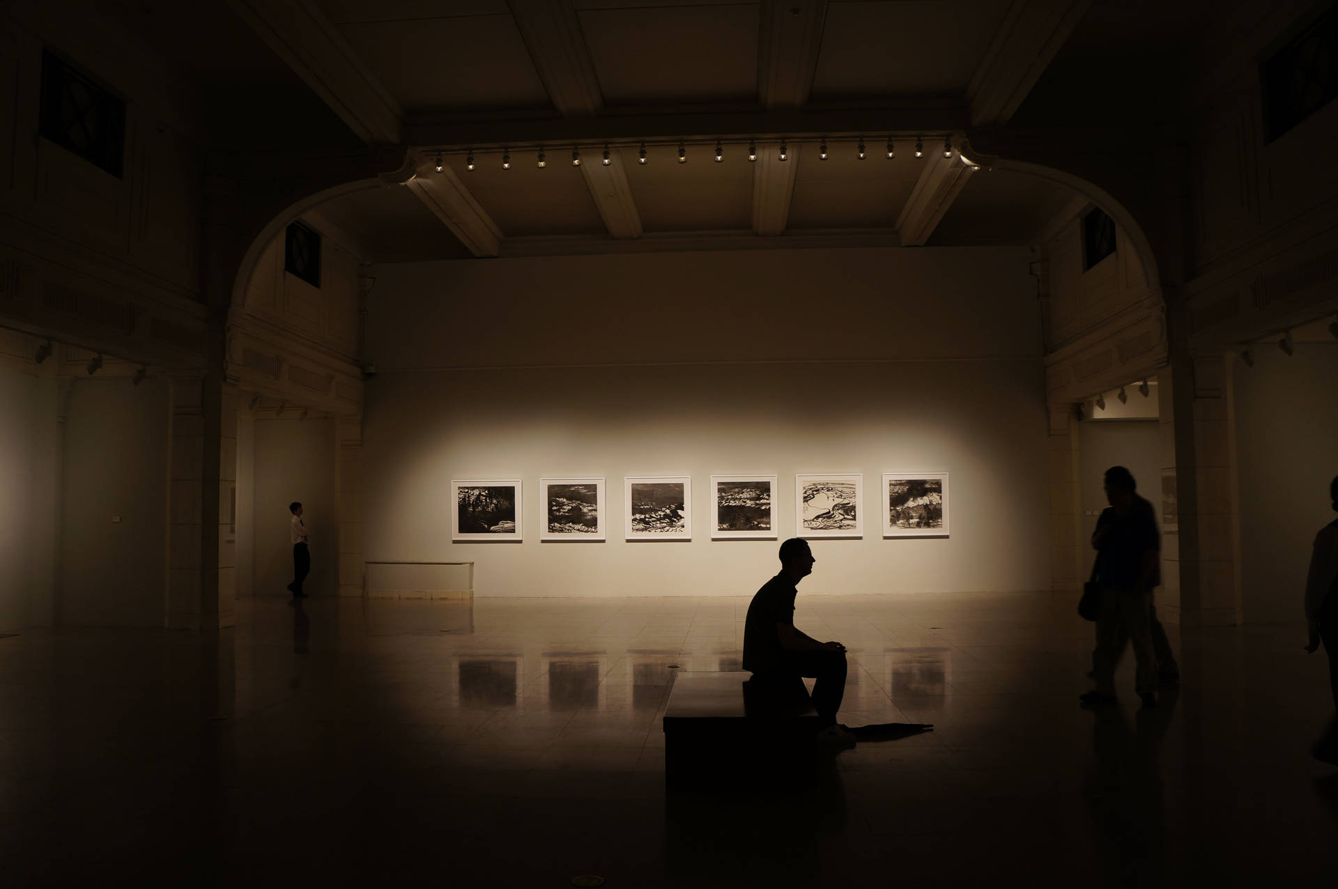 Dimly-lit Art Gallery