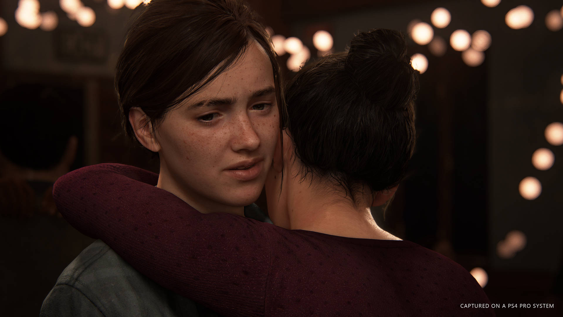Dina Hugging Ellie In The Last Of Us 4K Wallpaper