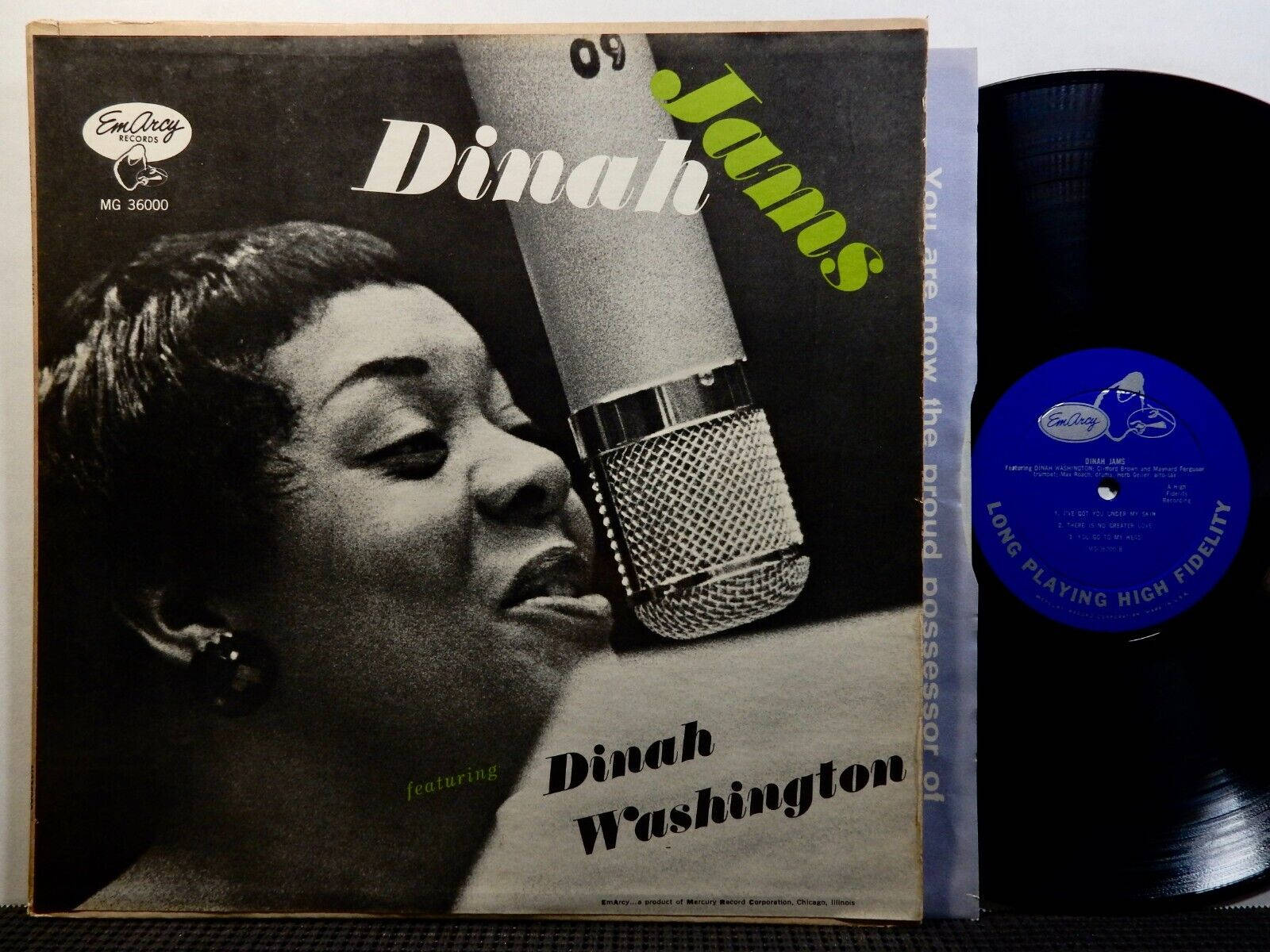 Dinah Washington Vinyl Skivomslag Wallpaper