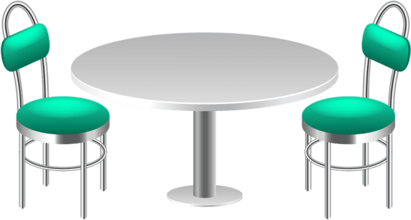 Diner Style Tableand Chairs Clipart PNG
