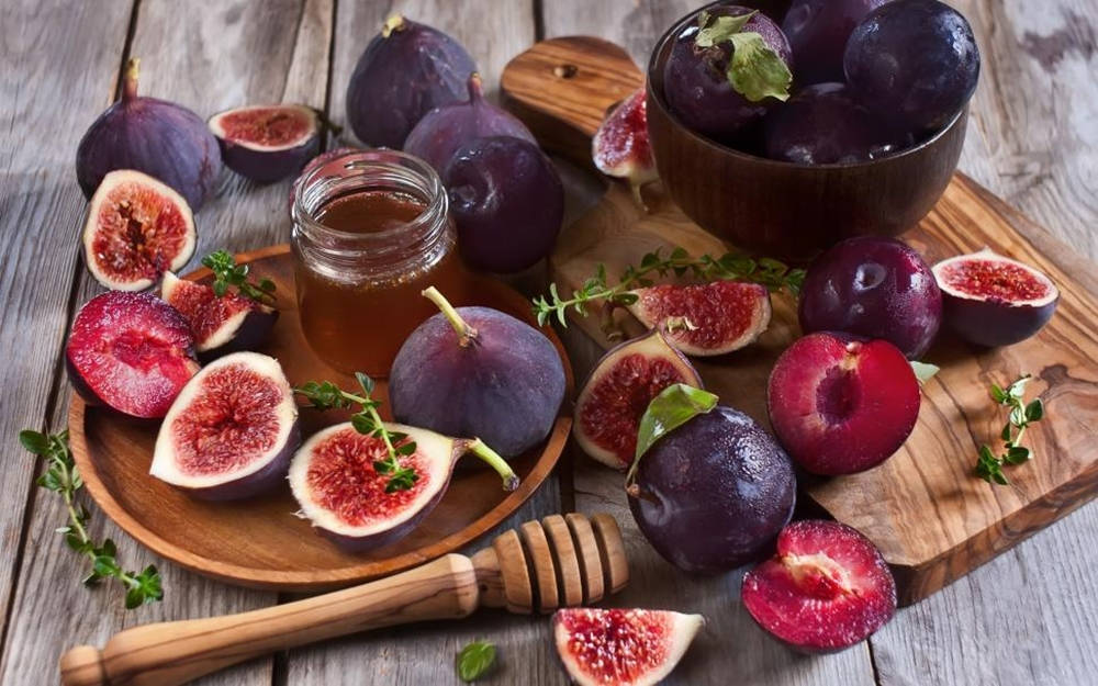 Dining Photography With Honey And Figs Wallpaper