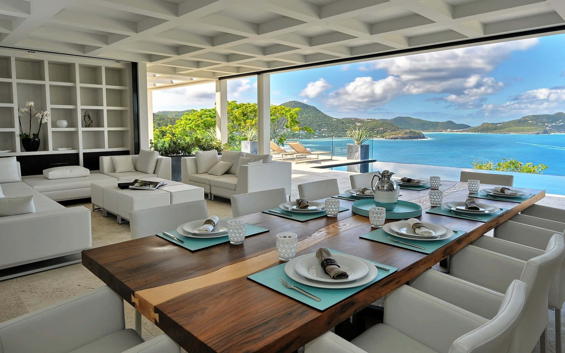 Dining Room With Ocean View Picture