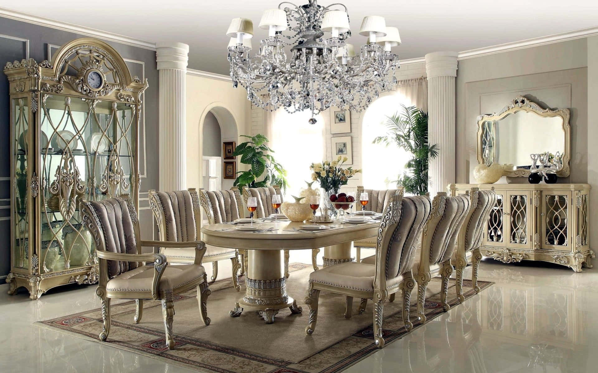 Elegant Mansion Dining Room Picture