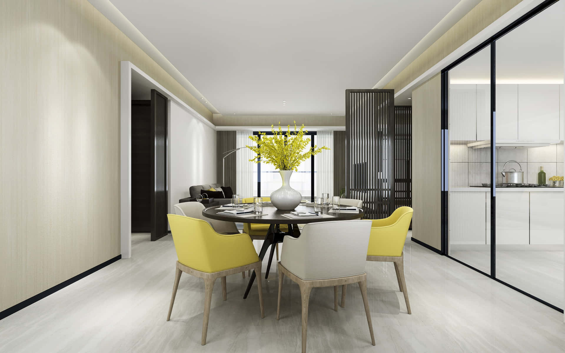 Digitally Rendered Dining Room Picture