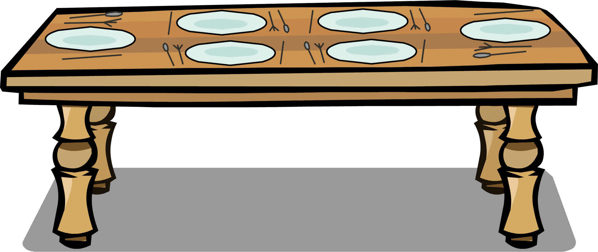 Dining Table Clipart Setfor Meal PNG