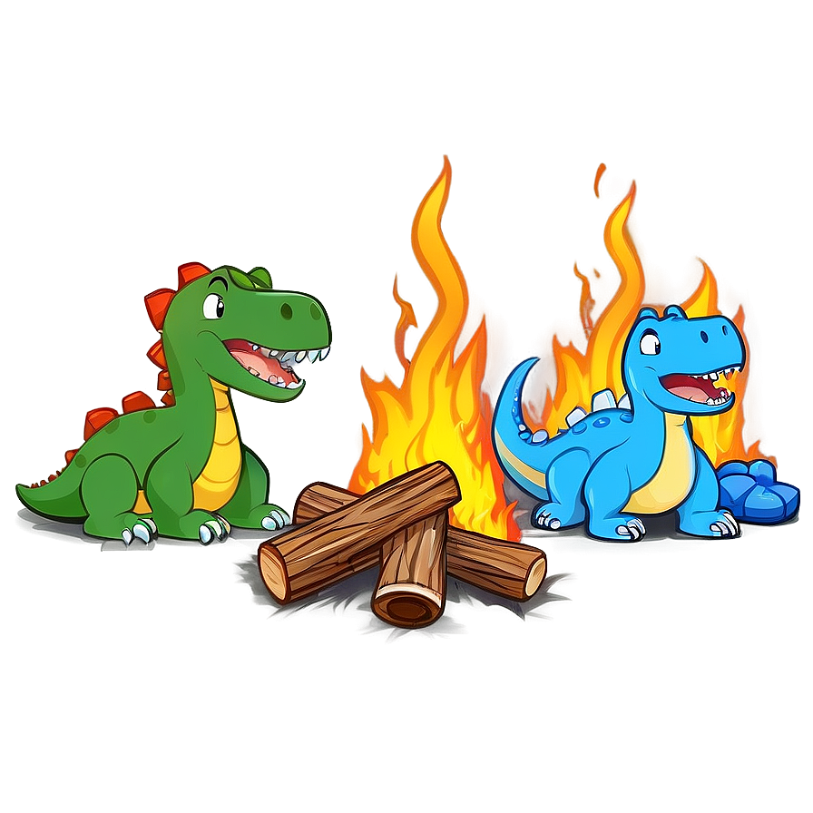 Dino And Friends Campfire Png 42 PNG