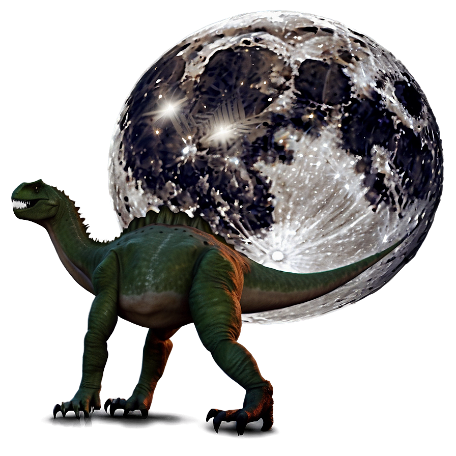 Dino And Moon Night Png Sdt PNG