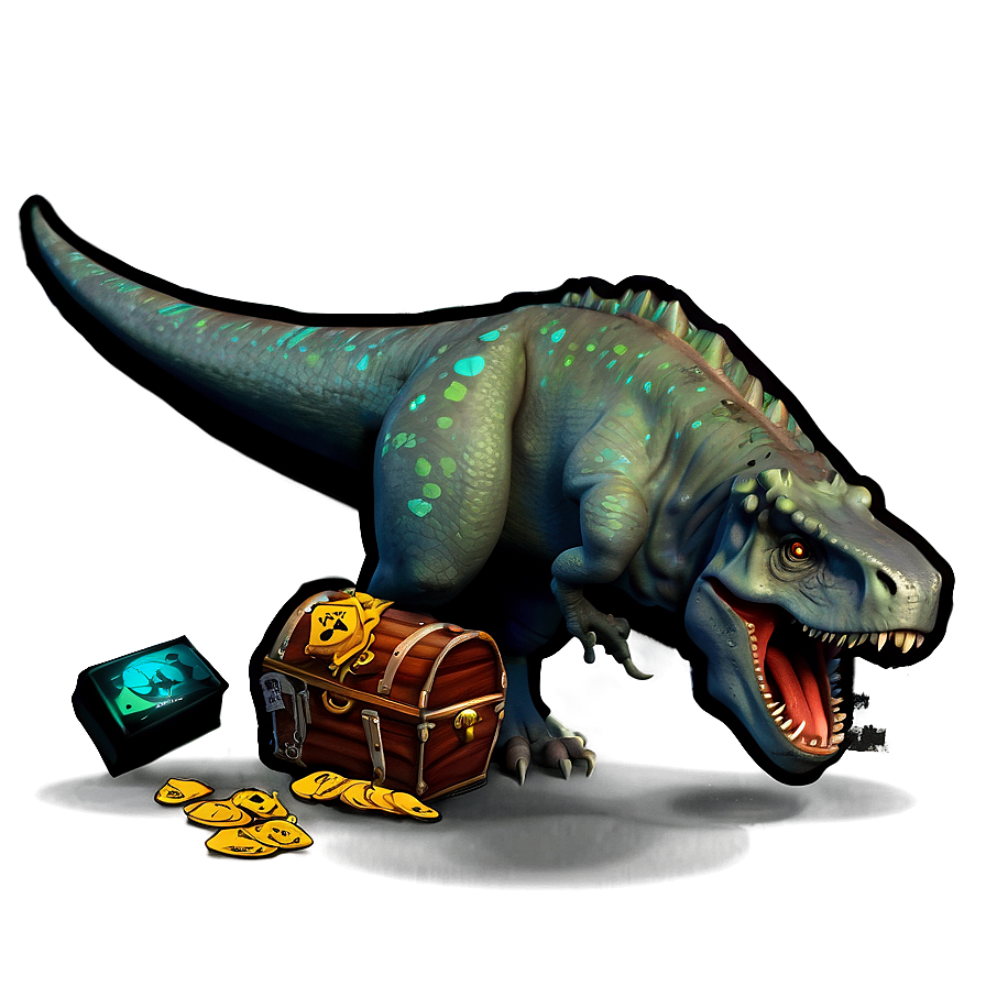Dino And Pirate Treasure Png Rjl71 PNG