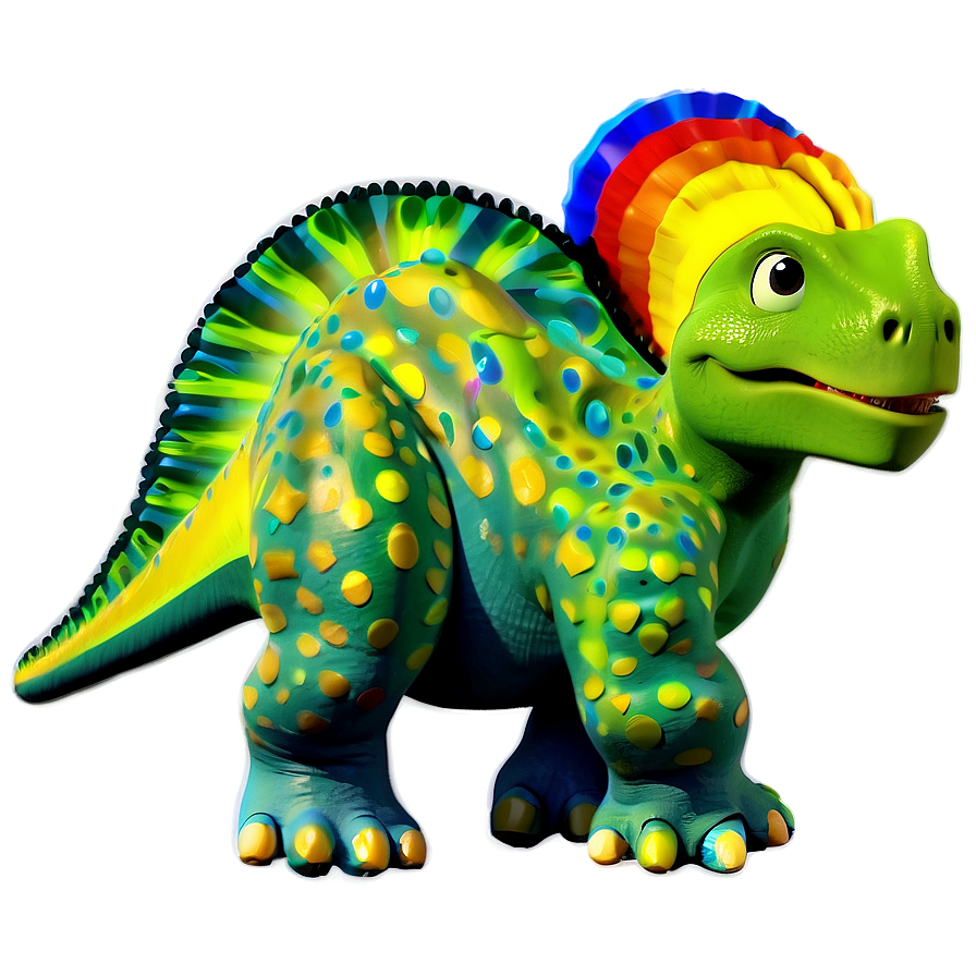 Dino And Rainbow Png Wgh PNG