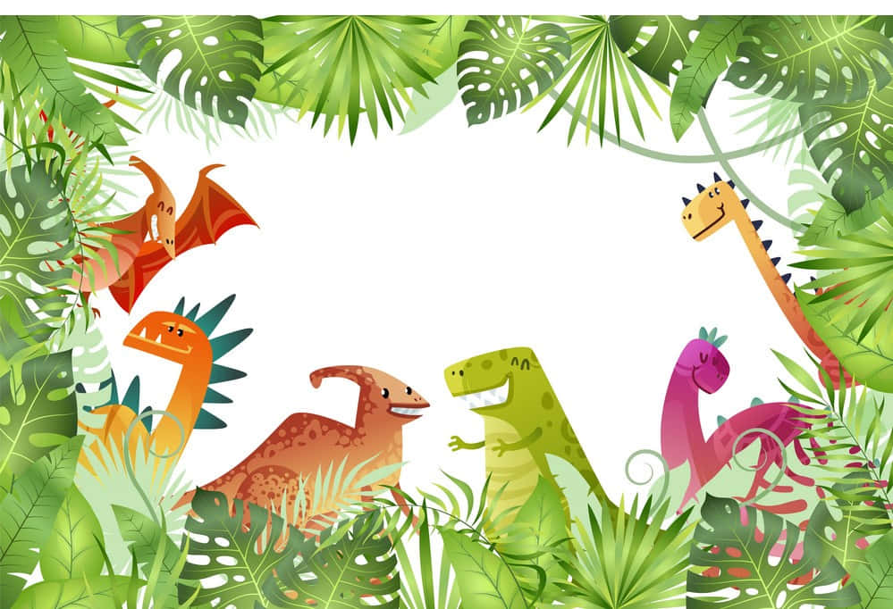 Colorful dinosaur illustration