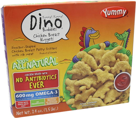 Dino Buddies Chicken Nuggets Box PNG