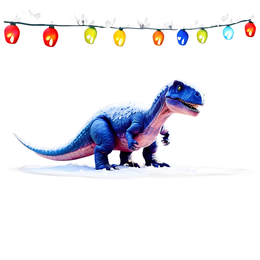Dino In Winter Snow Png 06122024 PNG
