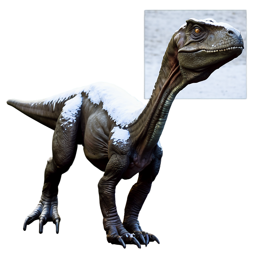 Dino In Winter Snow Png 7 PNG