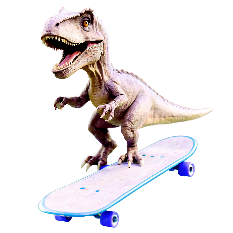 Dino On Skateboard Png 06122024 PNG