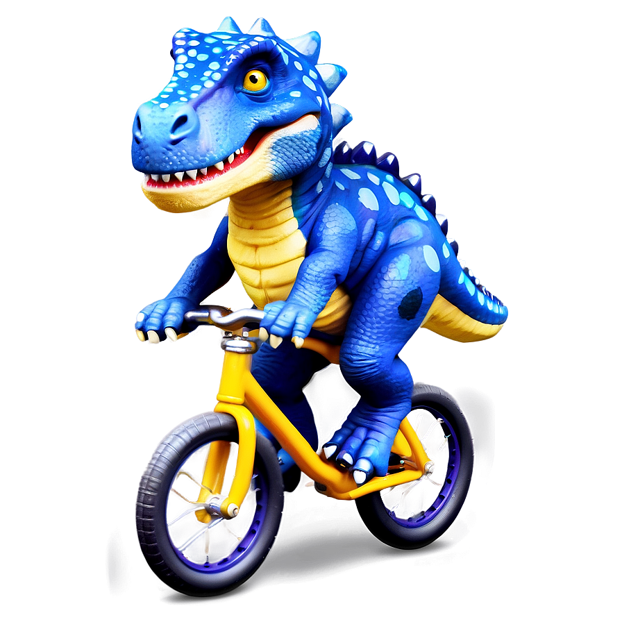 Dino Riding Bicycle Png 22 PNG