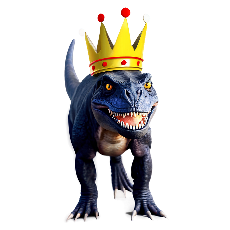 Dino Wearing Crown Png Bmj29 PNG