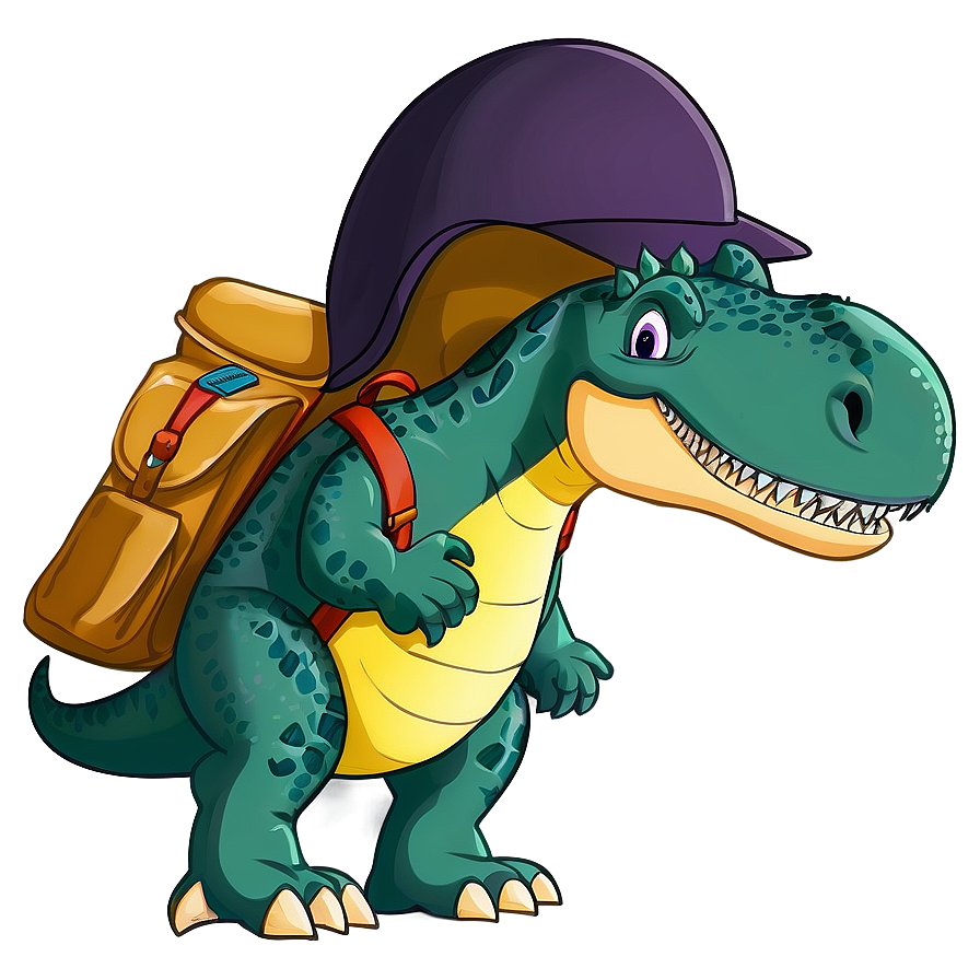 Dino With Backpack Png 80 PNG