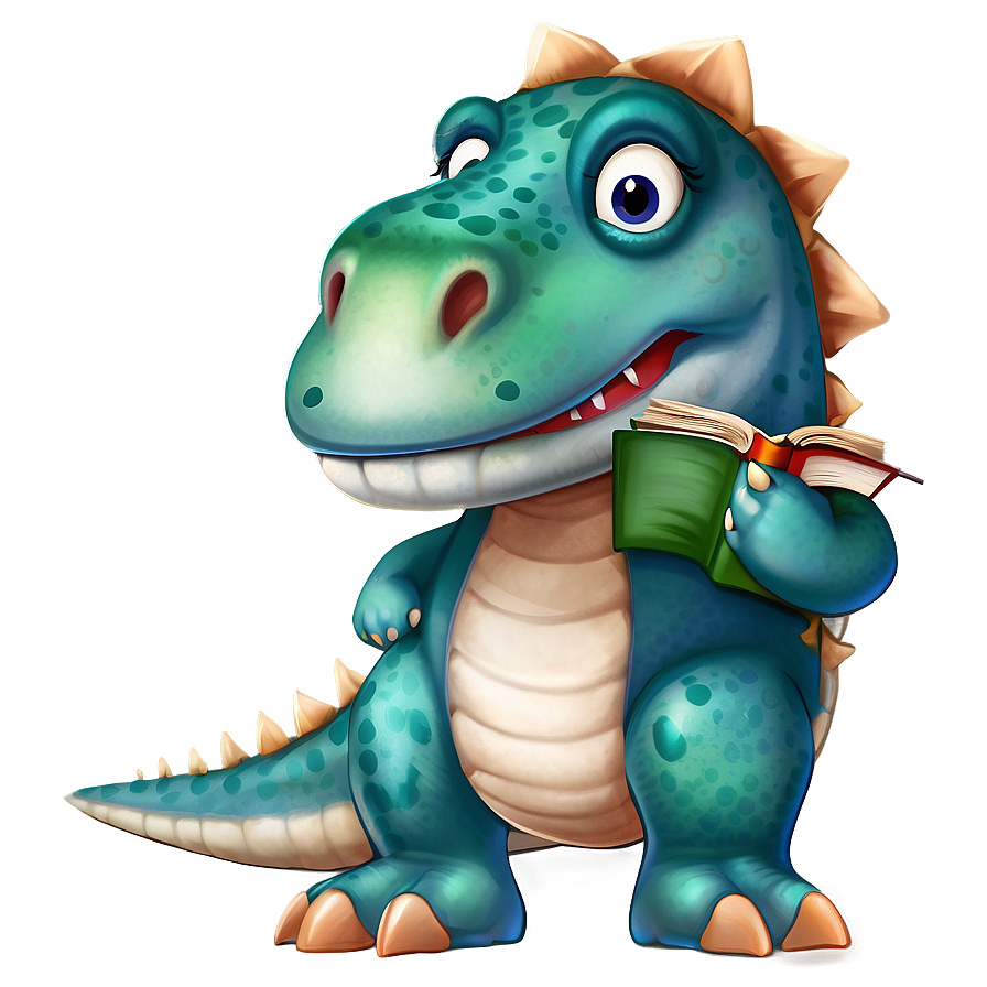 Dino With Book Png 26 PNG
