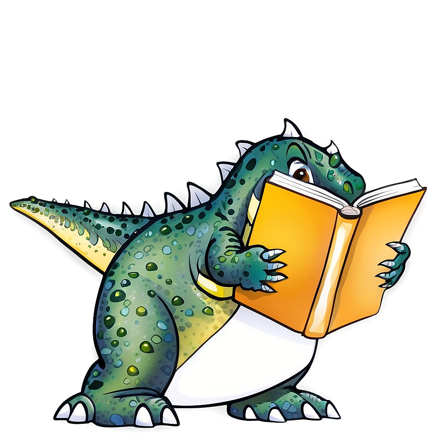 Dino With Book Png 55 PNG