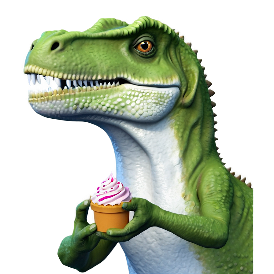 Dino With Ice Cream Png Mld PNG