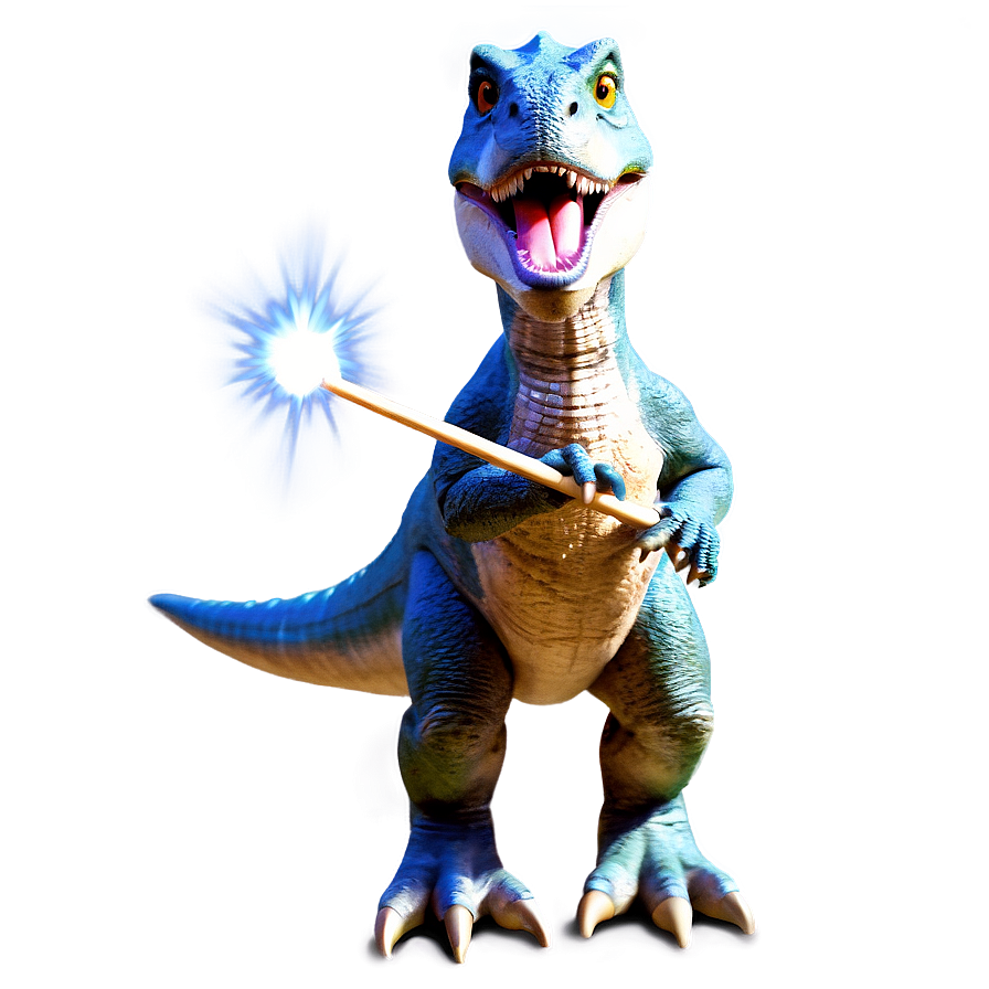 Dino With Magic Wand Png 06122024 PNG