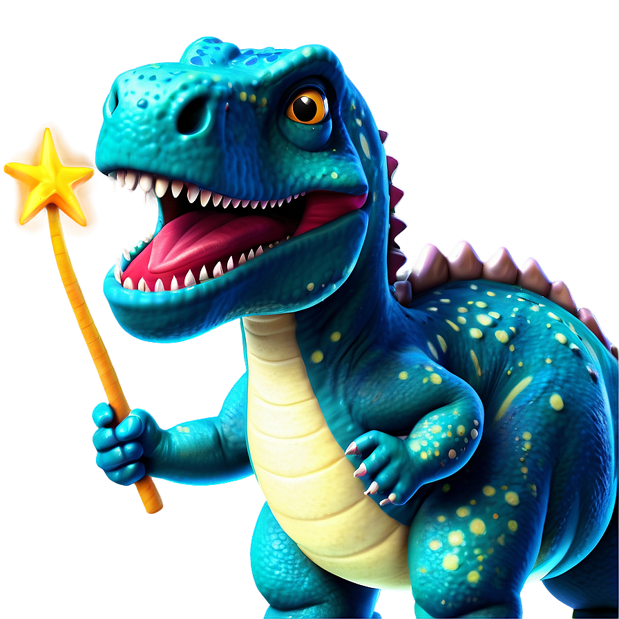 Dino With Magic Wand Png 28 PNG