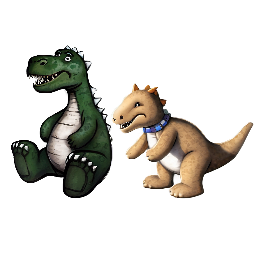 Dino With Teddy Bear Png Gyh41 PNG