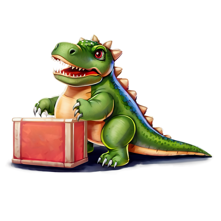 Dino With Teddy Bear Png Itd71 PNG