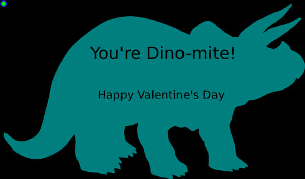 Dinomite Valentines Greeting PNG