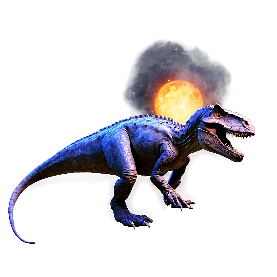 Dinosaur And Meteor Png 05032024 PNG