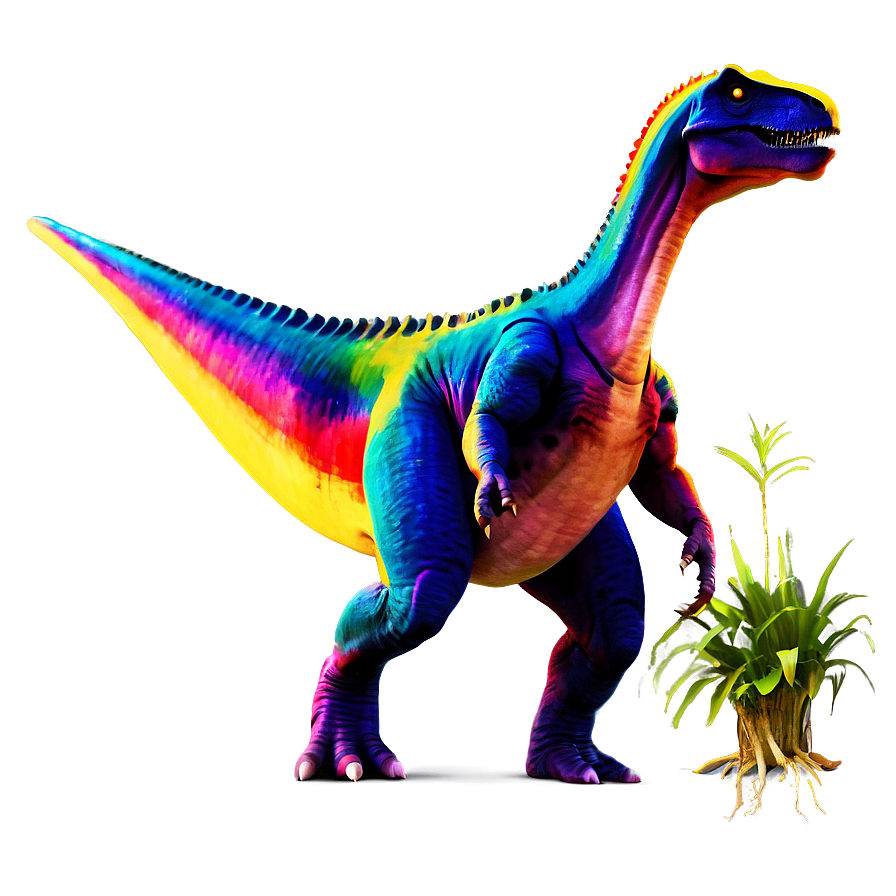Dinosaur And Rainbow Png Rkl PNG