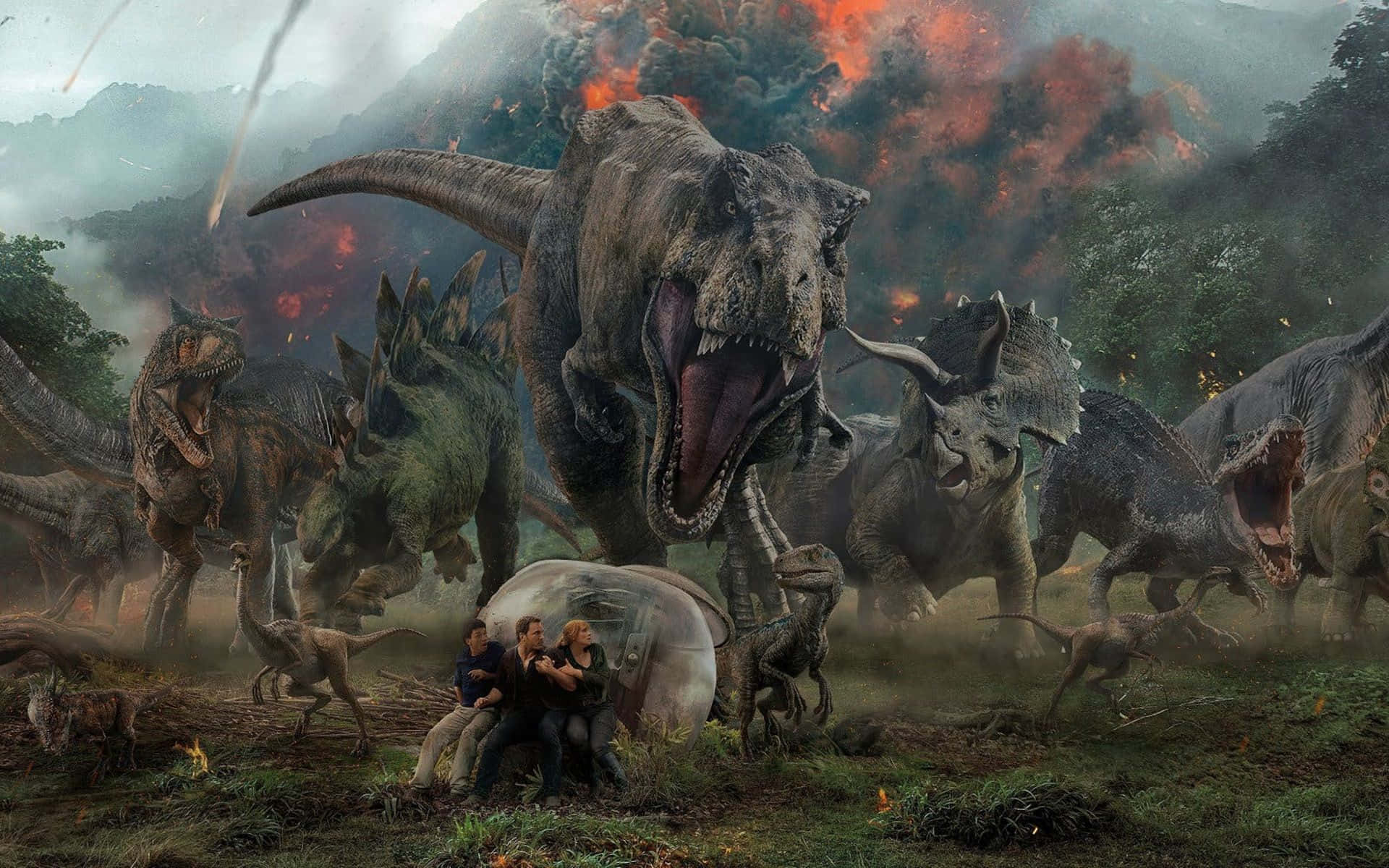 Triceratops dinosaur roaming its stunning natural habitat
