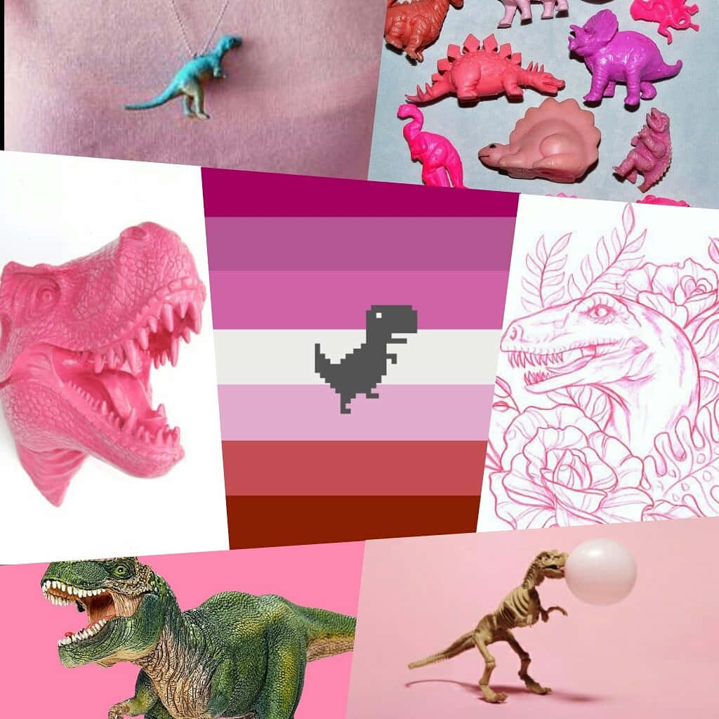 Dinosaur Collage Aesthetic.jpg Wallpaper